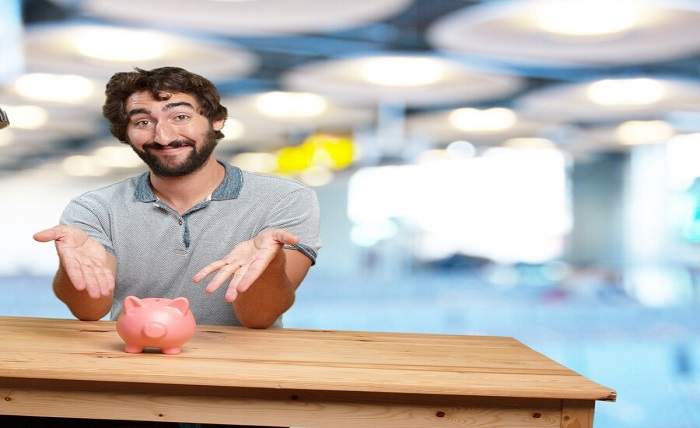 crazy young man with table happy expression 1194 4693