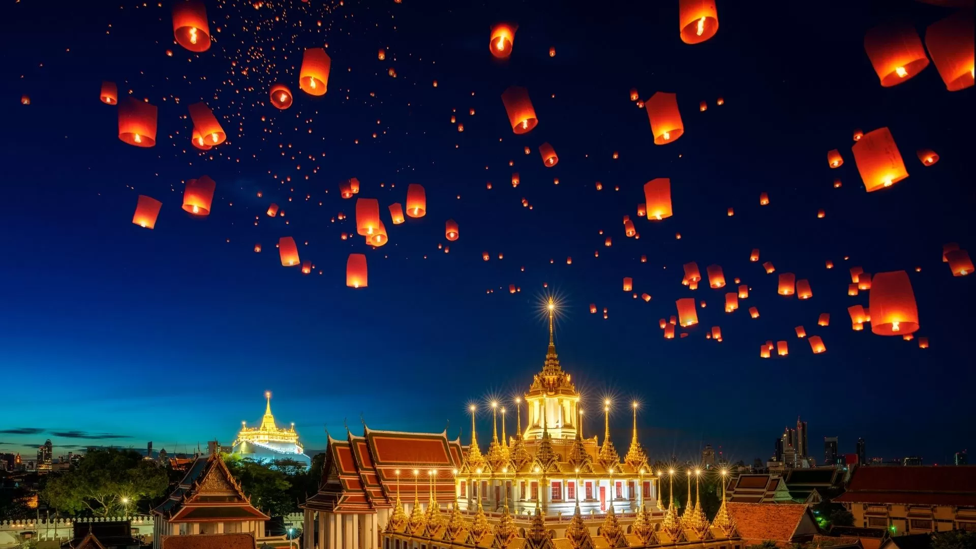 Festival of Thai Riches Lantern Lights Holy Temples and Luck Stories