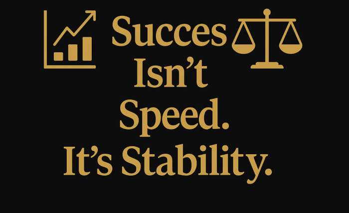 Stability Is Built Through Support Not Speed